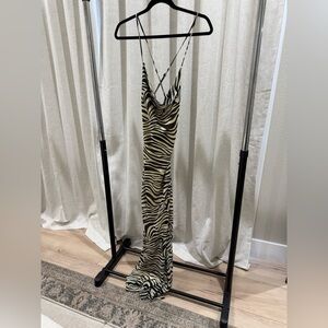 Zebra Print Maxi Dress